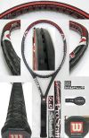W0643 【中古テニスラケット】ウイルソン ・ハイパー プロスタッフ5.0 ストレッチ ミッドプラス